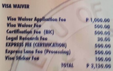 New Visa Extension Sticker Fee